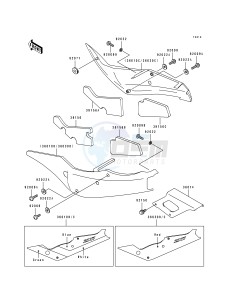 ZX 750 J [NINJA ZX-7] (J1-J2) [NINJA ZX-7] drawing SIDE COVER_CHAIN CASE