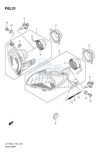 LT-F400 (P24) drawing HEADLAMP