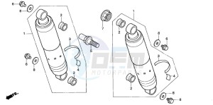 VT750C2 drawing REAR CUSHION