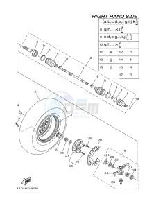 YXM700E YXM700PHF VIKING (1XPM) drawing FRONT WHEEL 2