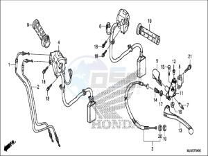 CBR500RAH CBR500R ED drawing HANDLE LEVER/SWITCH/CABLE