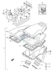 RGV250 (E24) drawing AIR CLEANER (MODEL N P E22)