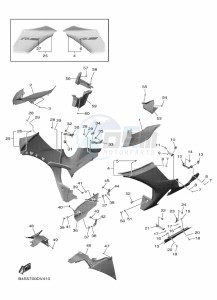 YZF1000D YZF-R1M (B4S1) drawing COWLING 2