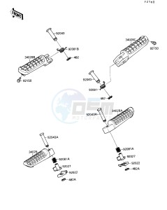 ZX 1000 B [NINJA ZX-10] (B3) [NINJA ZX-10] drawing FOOTRESTS