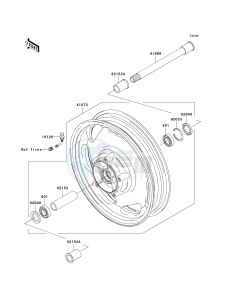 VN 1600 D [VULCAN 1600 NOMAD] (D6F-D8FA) D8FA drawing FRONT WHEEL