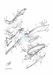 CZD300-A XMAX 300 (BBA4) drawing STAND & FOOTREST 2