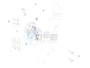 V9 Bobber 850 (EMEA) drawing Front brake caliper