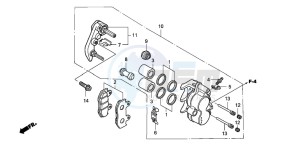 NES125 drawing FRONT BRAKE CALIPER