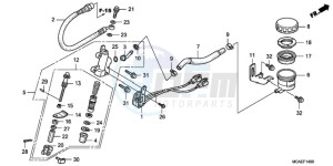 GL18009 UK - (E / AB MKH NAV) drawing REAR BRAKE MASTER CYLINDER