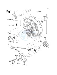 KLE 650 A [VERSYS] (9F-9F) A9F drawing REAR HUB