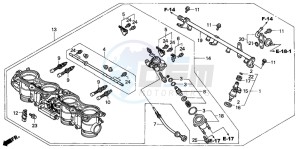 CBR600FR drawing THROTTLE BODY