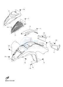 YFM90R YFM09RYXH (BD39) drawing FRONT FENDER