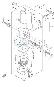 DF 9.9B drawing Tilt Cylinder w/Power Tilt