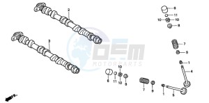 CB600F2 CB600S drawing CAMSHAFT/VALVE