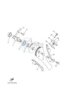 YBR125E (BN96) drawing CAMSHAFT & CHAIN