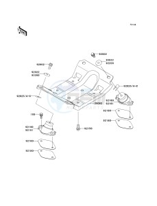 JS 800 A [800 SX-R] (A6F-A9F) A7F drawing ENGINE MOUNT