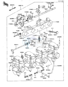 KZ 550 D [GPZ] (D1) [GPZ] drawing CARBURETOR ASSY