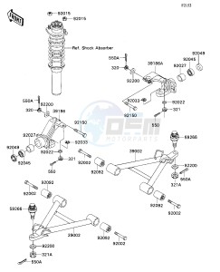 KAF 540 D [MULE 2020] (D1) [MULE 2020] drawing FRONT SUSPENSION