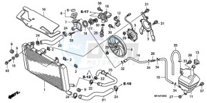 CBF1000T9 UK - (E / ABS MKH) drawing RADIATOR