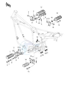 KZ 1000 D [Z1R] (D3) [Z1R] drawing FOOTRESTS -- 80 D3- -