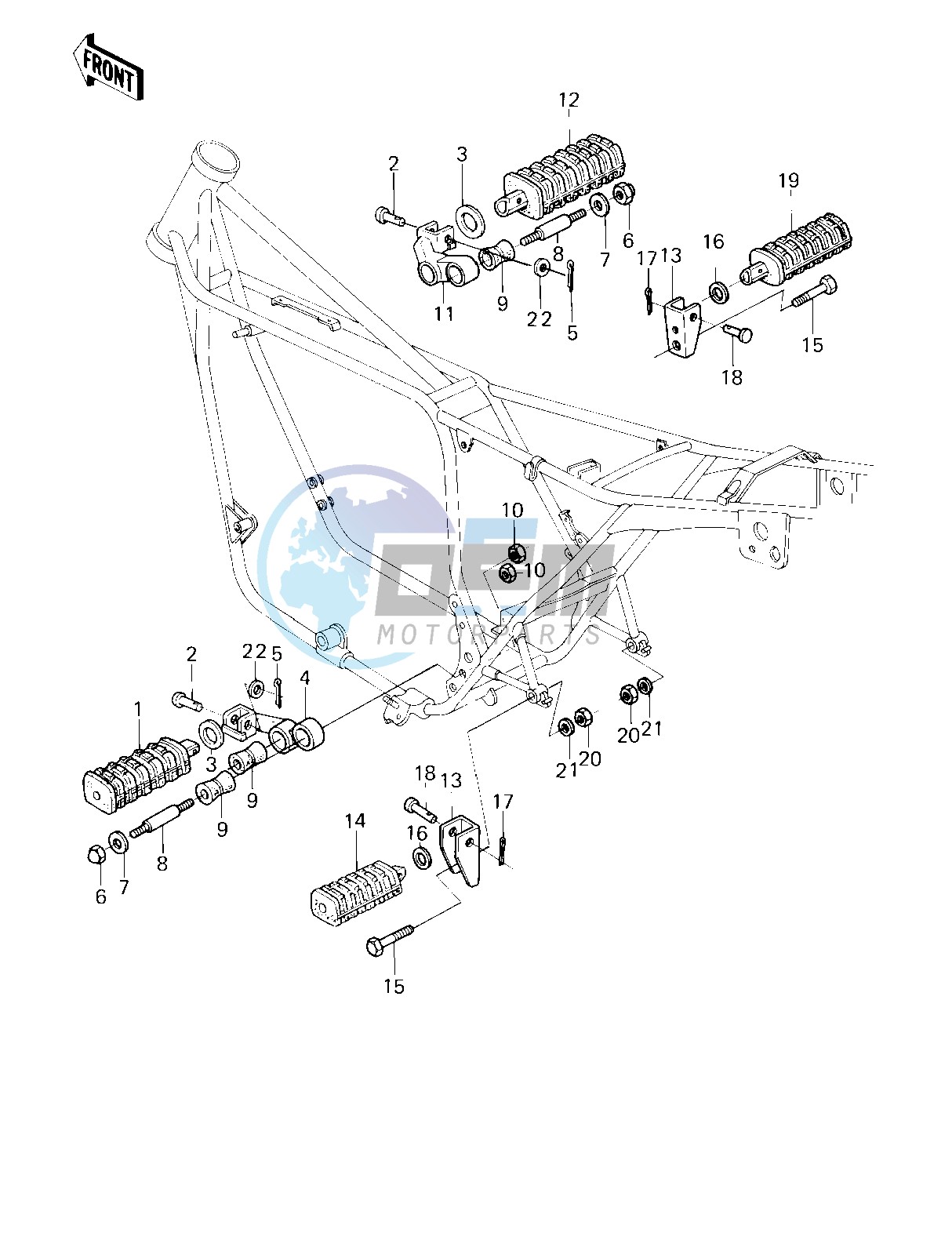 FOOTRESTS -- 80 D3- -