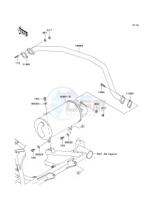 KAF 400 A [MULE 610 4X4] (A6F-AF) AAF drawing MUFFLER-- S- -