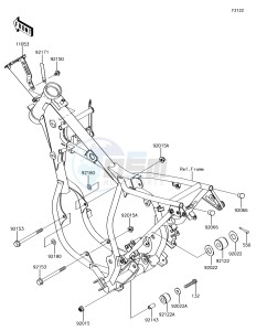 KX65 KX65AFF EU drawing Engine Mount