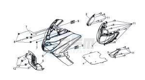 GTS 250 EVO drawing FR PLATE / HEAD LIGHT / INDICATORS