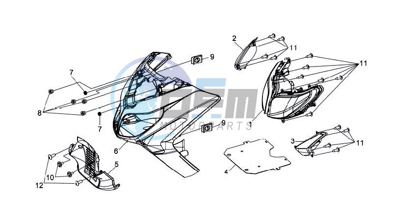 FR PLATE / HEAD LIGHT / INDICATORS