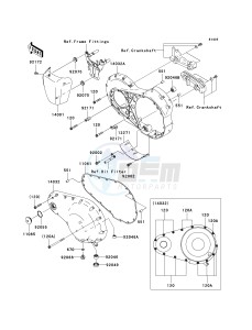 VN 2000 D [VULCAN 2000 LIMITED] (D1) D1 drawing LEFT ENGINE COVER-- S- -