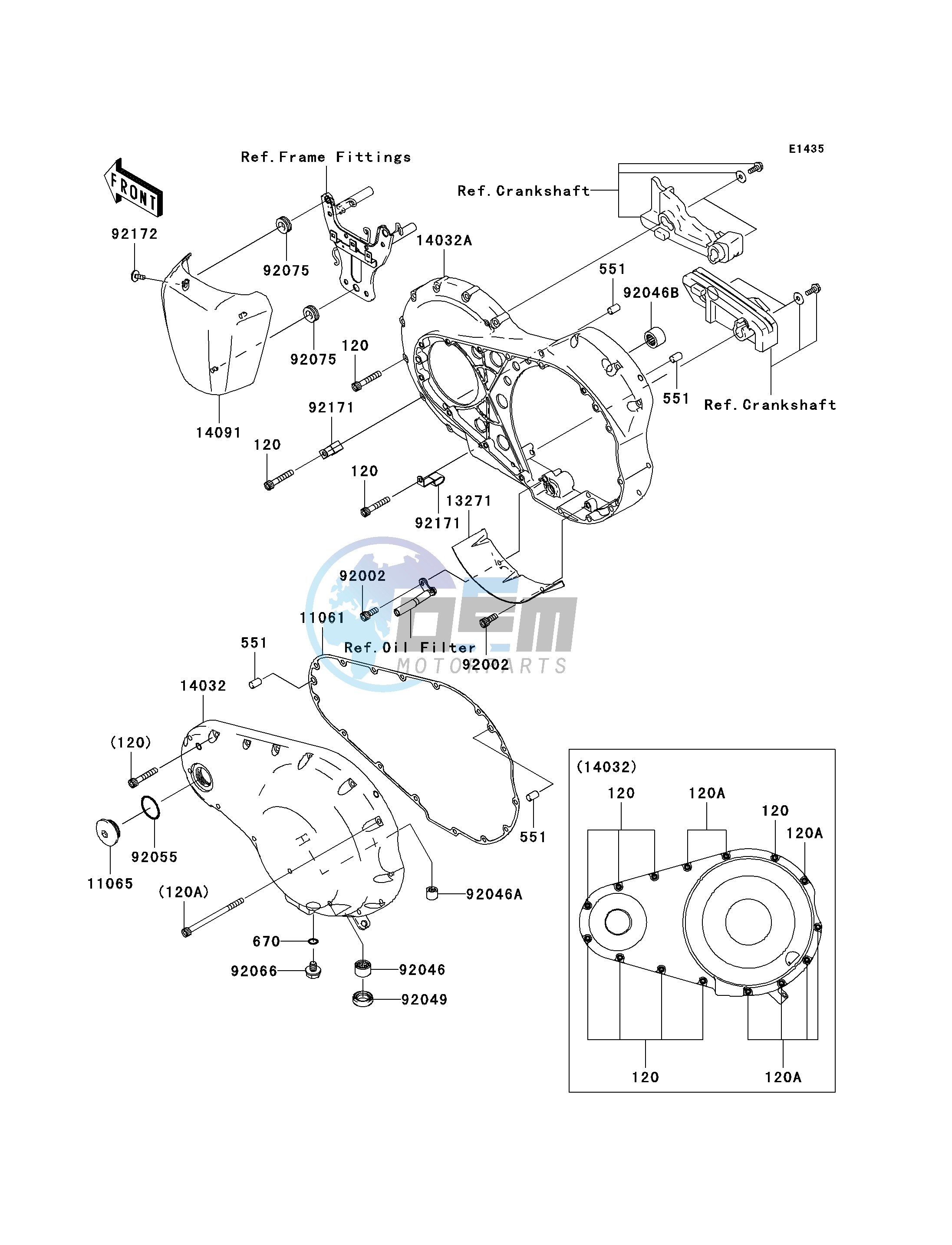 LEFT ENGINE COVER-- S- -