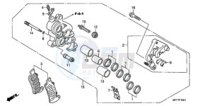 XL700VA9 France - (F / ABS CMF) drawing R. FRONT BRAKE CALIPER (ABS)