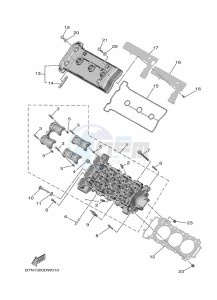 MT-09 SP MTN890D (BAMF) drawing CYLINDER HEAD