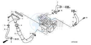 CB1300A9 France - (F / ABS CMF MME TWO) drawing WATER PIPE