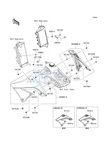 KX 450 E (KX450F MONSTER ENERGY) (E9FA) E9F drawing ENGINE SHROUDS