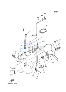 F250TXR drawing PROPELLER-HOUSING-AND-TRANSMISSION-2