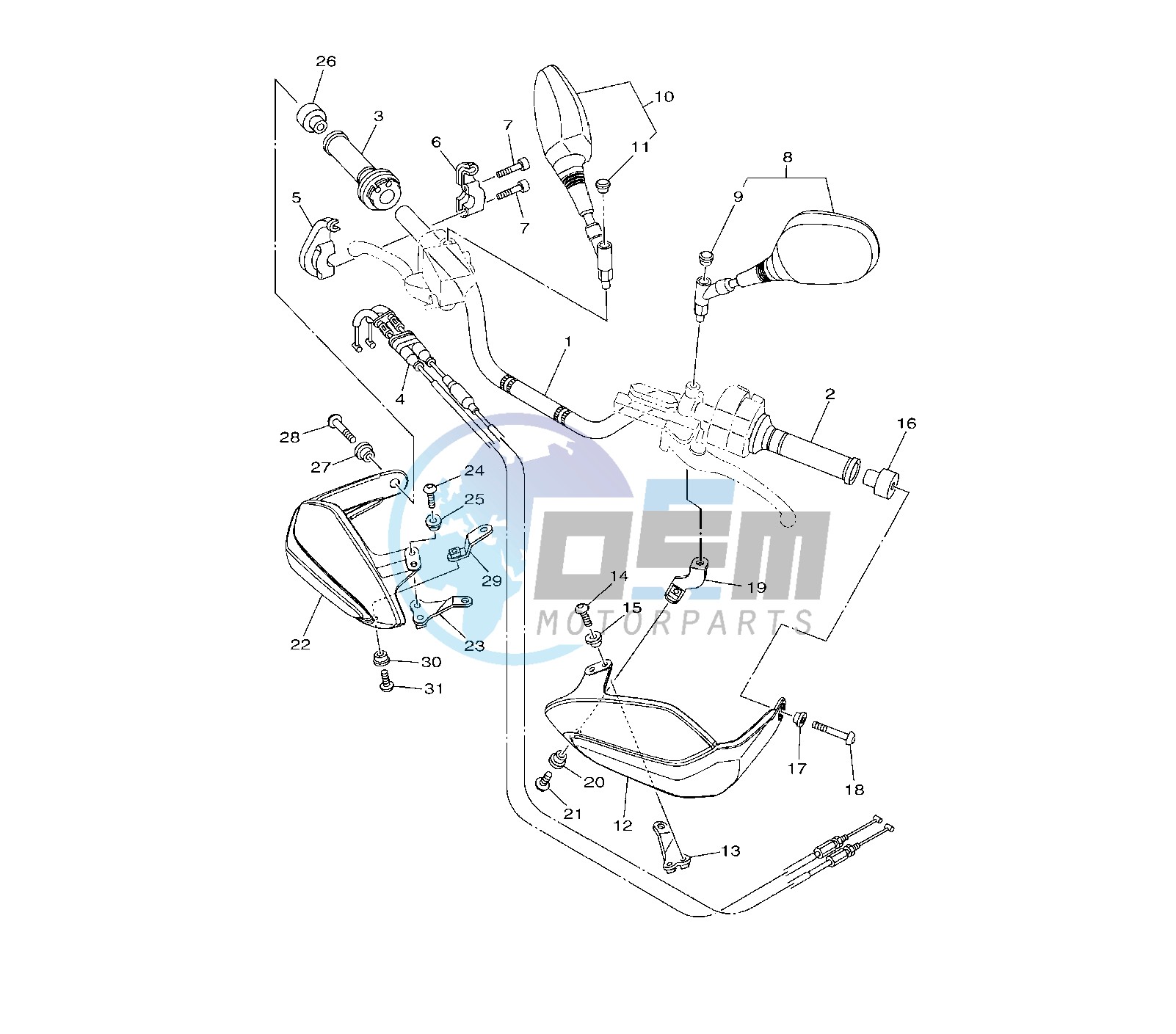 STEERING HANDLE AND CABLE