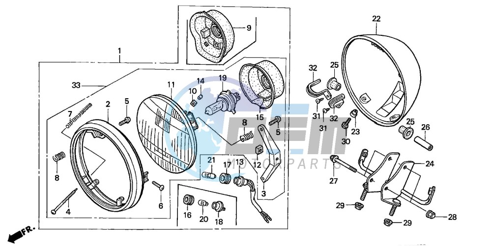 HEADLIGHT (E/ED/F/H/KO/U/2ED)