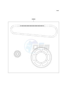 ZX 600E [ZX-6 NINJA ZZR 600] (E10-E13 E13 CAN ONLY) ZZR 600 drawing CHAIN KIT