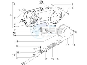 Runner 50 Pure Jet (UK) UK drawing Crankcase cover - Crankcase cooling