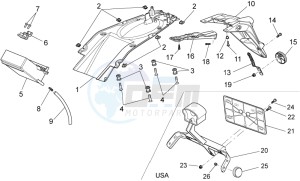 Griso V 8V 1200 drawing Rear body - Mudguard