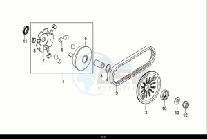 MIO 50I (FS05W2-EU) (E5) (M1) drawing MOVABLE DRIVE FACE ASSY