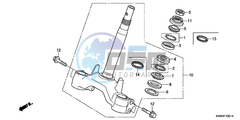 STEERING STEM (WW125EX2C/ EX2D/ EX2E/ D)