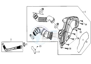 SHARK - 125 cc drawing INTAKE