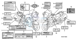 ST1300A9 Korea - (KO / ABS MME) drawing CAUTION LABEL