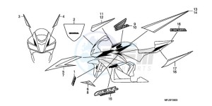 CBR600RA9 UK - (E / ABS) drawing MARK/STRIPE (6)