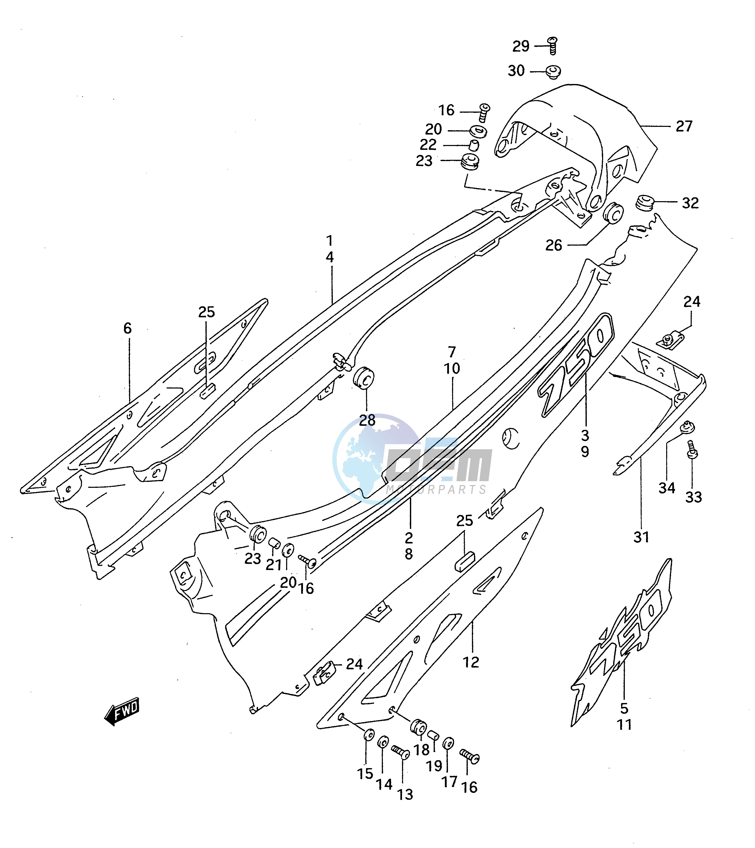 FRAME COVER (MODEL P R)