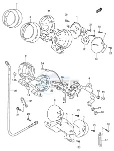 GSX750 (E4) drawing SPEEDOMETER