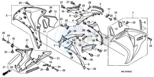 CBR1000RA9 E / ABS MKH REP drawing MIDDLE COWL