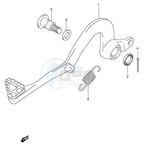 RM125 (E3-E28) drawing REAR BRAKE (MODEL K1 K2)